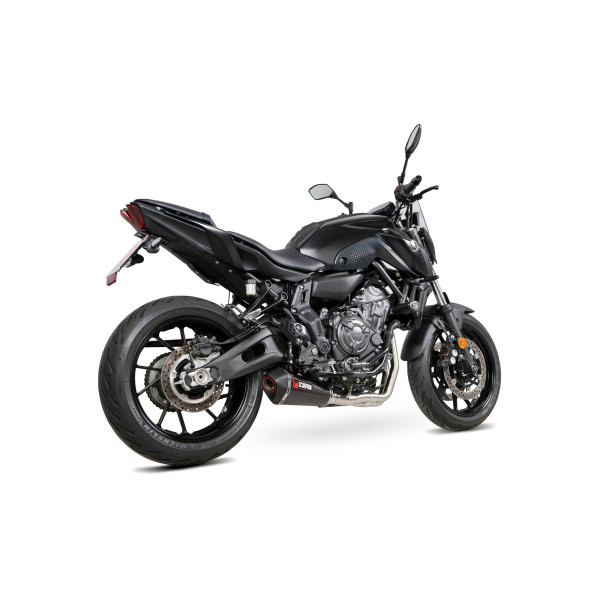 Scorpion Exhaust Yamaha MT-07 2022 - 2023 Serket Taper Full System Carbon Fibre Sleeve